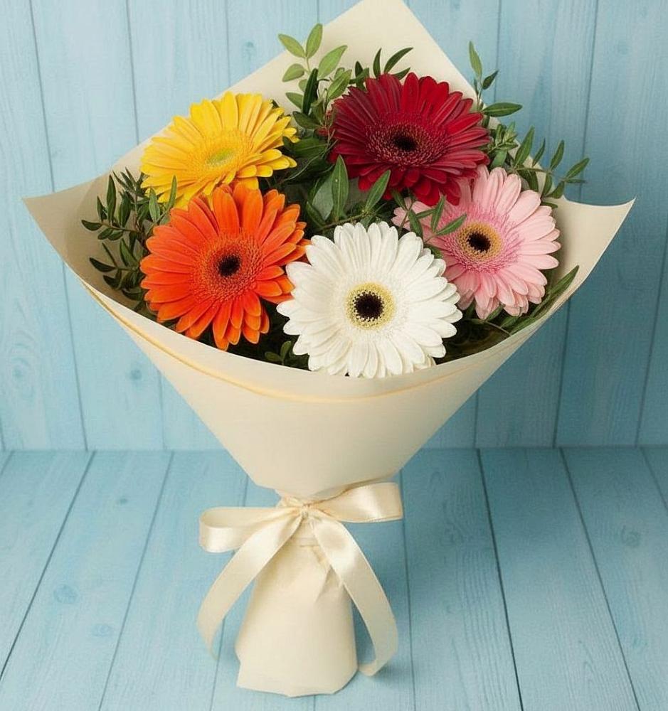 Букет цветов из: Герберы в Уйское