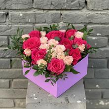 Цветочная композиция из Розы в коробке в Уйское
