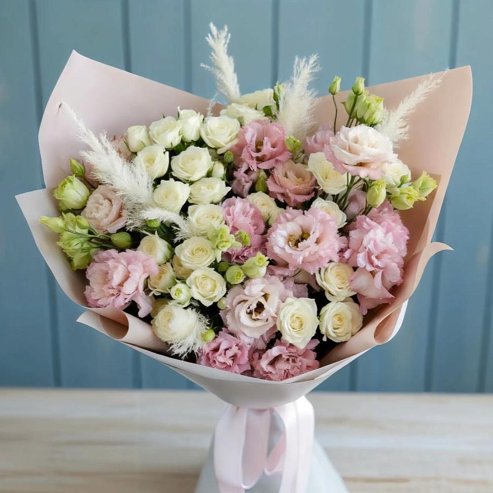 Букет цветов из: Альстромерии и Розы в Уйское