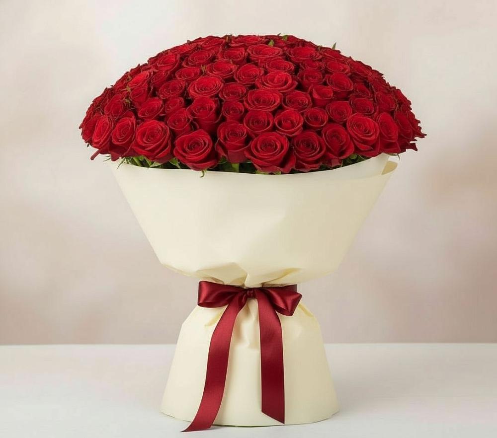 Букет 101 Красная роза Милано в Уйское