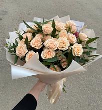 Букет Кремовые розы Латте в Уйское