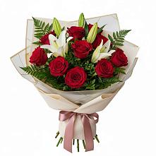 Букет цветов из:  Лилии и Розы #REPLACE_PRED# Уйское