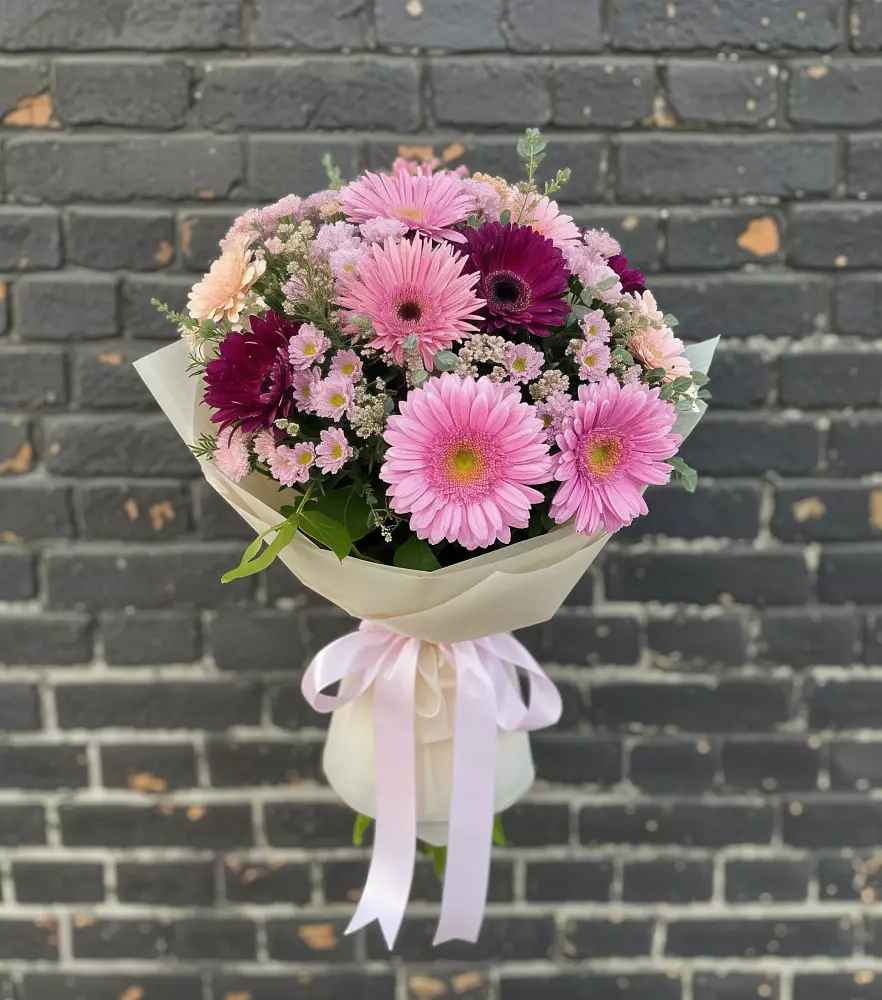 Букет цветов из: Герберы и Хризантемы в Уйское