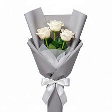 Букет 3 белые розы в Уйское