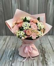 Букет цветов из:  Гвоздики, Розы и Хризантемы в Уйское