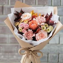 Букет цветов из:  Гвоздики, Хризантемы и Розы в Уйское