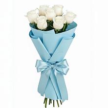 Букет 7 белых роз Проуд в Уйское