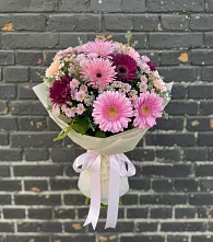 Букет цветов из:  Герберы и Хризантемы #REPLACE_PRED# Уйское