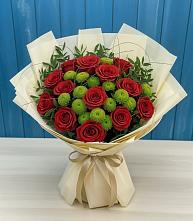 Букет цветов из:  Розы и Хризантемы #REPLACE_PRED# Уйское