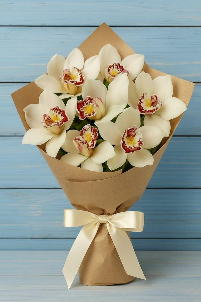 Букет цветов из: Орхидеи и Розы в Уйское