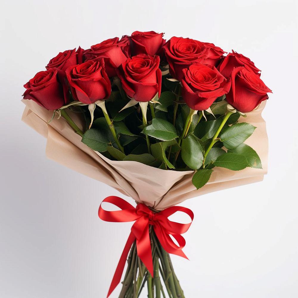 Букет 11 Красных роз Эдлесс Лав в Уйское